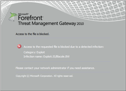 Forefront TMG blocking google